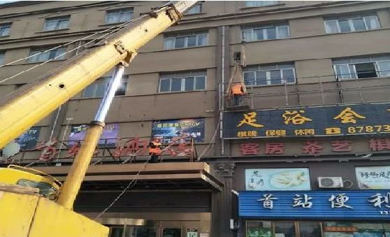 睢宁县安装较高的门店招牌有什么好的方法？